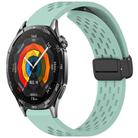 For Huawei Watch GT 5 46mm Folding Magnetic Buckle Silicone Watch Band(Teal Green) - 1