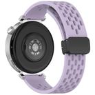 For Huawei Watch GT 5 46mm Folding Magnetic Buckle Silicone Watch Band(Purple) - 2