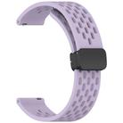 For Huawei Watch GT 5 46mm Folding Magnetic Buckle Silicone Watch Band(Purple) - 3