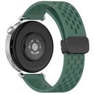 For Huawei Watch GT5 Pro 42mm Folding Magnetic Buckle Silicone Watch Band(Dark Green) - 2