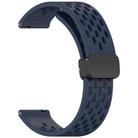 For Huawei Watch GT5 Pro 42mm Folding Magnetic Buckle Silicone Watch Band(Midnight Blue) - 3