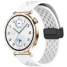 For Huawei Watch GT 5 41mm Folding Magnetic Buckle Silicone Watch Band(White) - 1