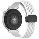 For Huawei Watch GT 5 41mm Folding Magnetic Buckle Silicone Watch Band(White) - 2