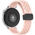 For Huawei Watch GT 5 41mm Folding Magnetic Buckle Silicone Watch Band(Light Pink) - 2