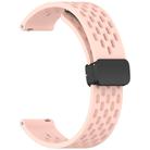 For Huawei Watch GT 5 41mm Folding Magnetic Buckle Silicone Watch Band(Light Pink) - 3