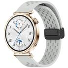 For Huawei Watch GT 5 41mm Folding Magnetic Buckle Silicone Watch Band(Light Gray) - 1