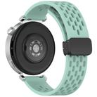 For Huawei Watch GT 5 41mm Folding Magnetic Buckle Silicone Watch Band(Teal Green) - 2