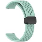 For Huawei Watch GT 5 41mm Folding Magnetic Buckle Silicone Watch Band(Teal Green) - 3
