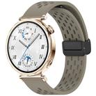 For Huawei Watch GT 5 41mm Folding Magnetic Buckle Silicone Watch Band(Space Gray) - 1