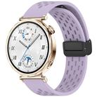 For Huawei Watch GT 5 41mm Folding Magnetic Buckle Silicone Watch Band(Purple) - 1