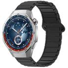 For Huawei Watch GT 5 Pro 46mm Two Color Magnetic Buckle Silicone Watch Band(Black) - 1
