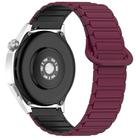For Redmi Watch 5 Lite Two Color Magnetic Buckle Silicone Watch Band(Wine Red Black) - 2