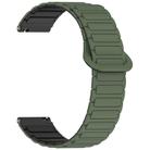 For Redmi Watch 5 Active Two Color Magnetic Buckle Silicone Watch Band(Dark Green Black) - 3