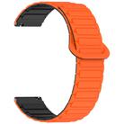 For Redmi Watch 5 Active Two Color Magnetic Buckle Silicone Watch Band(Orange Black) - 3