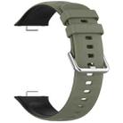 For Huawei Watch Fit3 Double Sided Contrast Color Silicone Watch Band(Dark Green Black) - 3