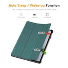 For OnePlus Pad 2 / Pad Pro 12.1 ENKAY Tri-fold Custer Texture Platic Leather Smart Tablet Case(Dark Green) - 2