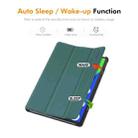For Lenovo Xiaoxin Pad Pro 12.7 2025 ENKAY Tri-fold Custer Texture Platic Leather Smart Tablet Case(Dark Green) - 2