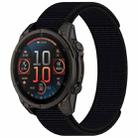 For Garmin Fenix 8 AMOLED 51mm Nylon Hook and Loop Fastener 26mm Watch Band(Black) - 1