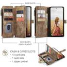 For Samsung Galaxy S24 FE 5G CaseMe C30 Card Slots Zipper Wallet Leather Phone Case(Brown) - 2