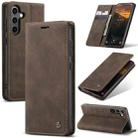 For Samsung Galaxy S24 FE 5G CaseMe 013 Multifunctional Horizontal Flip Leather Phone Case(Coffee) - 1