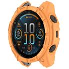 For Garmin Fenix 8 AMOLED 51mm Armor Hollow TPU Half Coverage Watch Protective Case(Orange) - 2