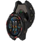 For Garmin Fenix 8 AMOLED 47mm Armor Hollow TPU Half Coverage Watch Protective Case(Black Red) - 3