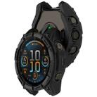 For Garmin Fenix 8 AMOLED 47mm Armor Hollow TPU Half Coverage Watch Protective Case(Black) - 3