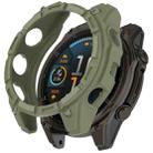 For Garmin Fenix 8 AMOLED 43mm Armor Hollow TPU Half Coverage Watch Protective Case(Juugle Green) - 1