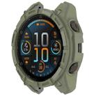 For Garmin Fenix 8 AMOLED 43mm Armor Hollow TPU Half Coverage Watch Protective Case(Juugle Green) - 2