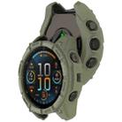 For Garmin Fenix 8 AMOLED 43mm Armor Hollow TPU Half Coverage Watch Protective Case(Juugle Green) - 3