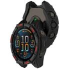 For Garmin Fenix 8 AMOLED 43mm Armor Hollow TPU Half Coverage Watch Protective Case(Black Red) - 3