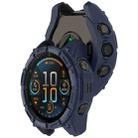 For Garmin Fenix 8 AMOLED 43mm Armor Hollow TPU Half Coverage Watch Protective Case(Midnight Blue) - 3