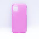 For iPhone 11 Solid Color Matte TPU Soft Shell Mobile Phone Protection Back Cover (Pink) - 1