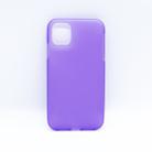 For iPhone 11 Solid Color Matte TPU Soft Shell Mobile Phone Protection Back Cover (Purple) - 1