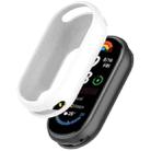 For Xiaomi Mi Band 8 Glossy Surface Silicone Watch Protective Case(White) - 1