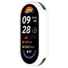 For Xiaomi Mi Band 8 Glossy Surface Silicone Watch Protective Case(White) - 2