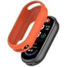 For Xiaomi Mi Band 8 Glossy Surface Silicone Watch Protective Case(Orange) - 1