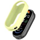 For Xiaomi Mi Band 8 Glossy Surface Silicone Watch Protective Case(Light Yellow) - 1