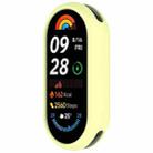 For Xiaomi Mi Band 8 Glossy Surface Silicone Watch Protective Case(Light Yellow) - 2