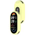 For Xiaomi Mi Band 8 Glossy Surface Silicone Watch Protective Case(Light Yellow) - 3