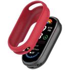 For Xiaomi Mi Band 8 Glossy Surface Silicone Watch Protective Case(Rose Red) - 1