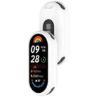 For Xiaomi Mi Band 8 NFC Glossy Surface Silicone Watch Protective Case(White) - 3