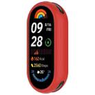 For Xiaomi Mi Band 8 NFC Glossy Surface Silicone Watch Protective Case(True Red) - 2