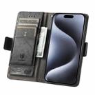 For iPhone 16 CaseNeo Splicing Dual Magnetic Buckle Leather Phone Case(Black) - 3