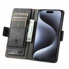 For iPhone 16 Plus CaseNeo Splicing Dual Magnetic Buckle Leather Phone Case(Black) - 3