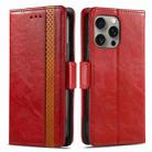 For iPhone 16 Pro CaseNeo Splicing Dual Magnetic Buckle Leather Phone Case(Red) - 2