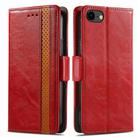 For iPhone 16e CaseNeo Splicing Dual Magnetic Buckle Leather Phone Case(Red) - 2