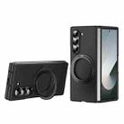 For Samsung Galaxy Z Fold5 5G Thunderbolt 360 Rotating Holder Shockproof Phone Case(Black) - 1