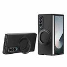 For Samsung Galaxy Z Fold3 Thunderbolt 360 Rotating Holder Shockproof Phone Case(Black) - 1