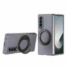 For Samsung Galaxy Z Fold3 Thunderbolt 360 Rotating Holder Shockproof Phone Case(Grey) - 1